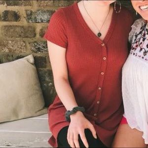 burgundy button down dress